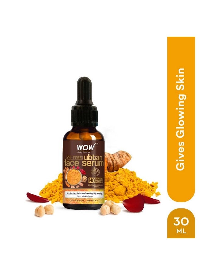 Ubtan Face Serum | Oil Free | For Tan Radiance Boosting & Rejuvenating Skin | Smoothen Skin Tone | Paraben Free | Face Serum For Women & Men | 30 Ml