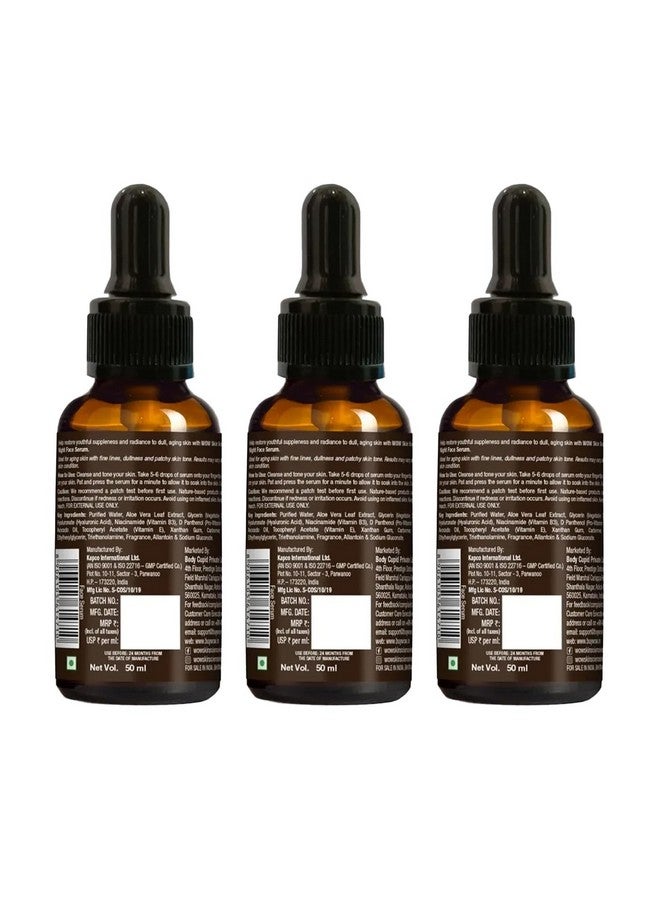 Anti Aging Night Face Serum|Oil Free|Anti Wrinkle Anti Dullness Reviving|No Parabens Silicones & Color|50Ml|Pack Of 3