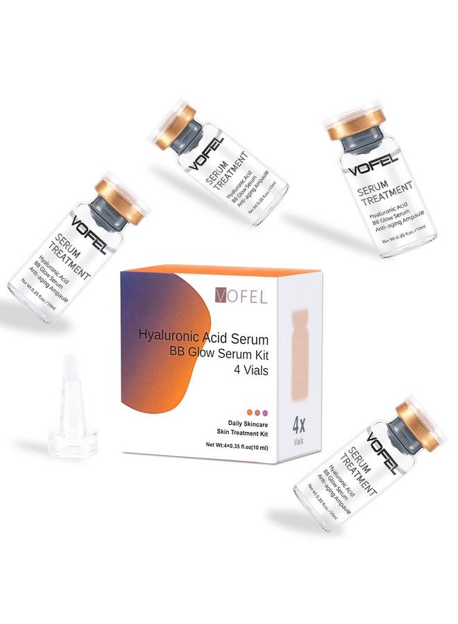 Hyaluronic Acid Serum For Microneedling Serum Ampoules For Face Bb Glow Starter Kit 0.35 Oz 4 Vials