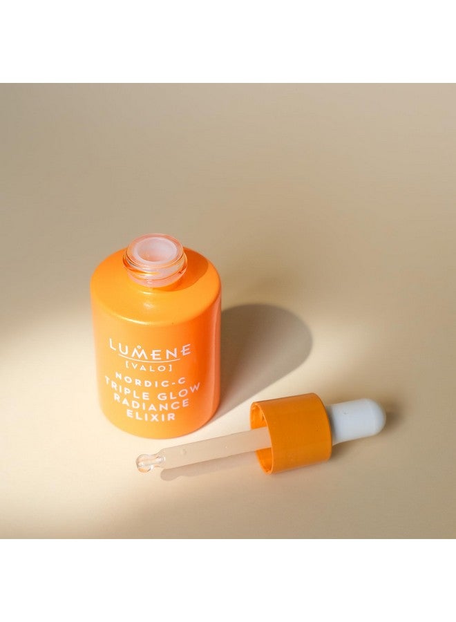 Nordicc [Valo] Triple Glow Radiance Elixir Hydrating Antiaging Vitamin C Serum For Enhanced Skin Glow Ferulic Acid & Vitamin Face Serum (1 Fl Oz.)