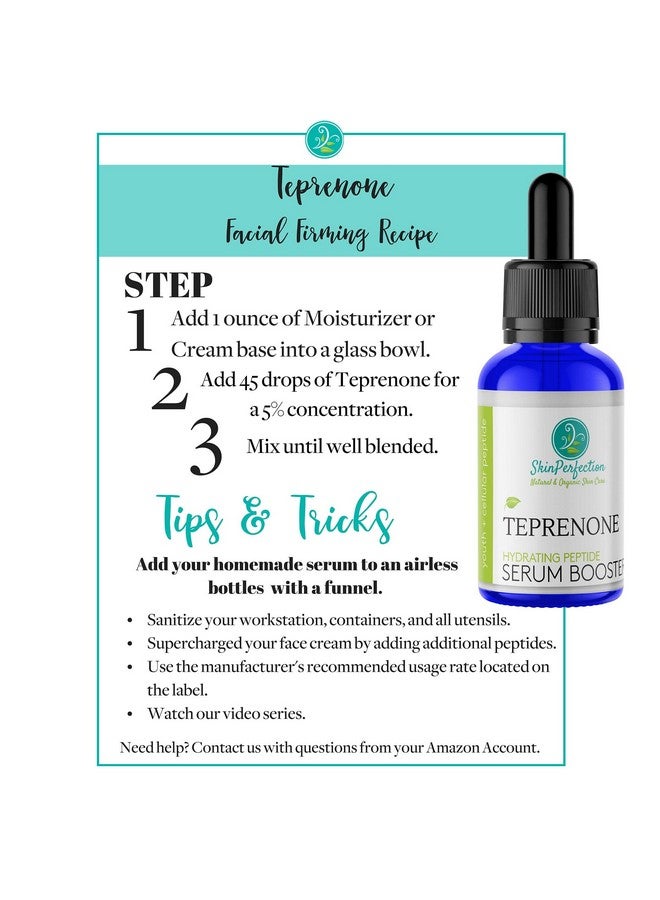 Advanced Teprenone Diy Antiaging Peptide Boost: Reduce Redness Wrinkles Improve Hydration Enhance Skin Tone Youthful Skincare