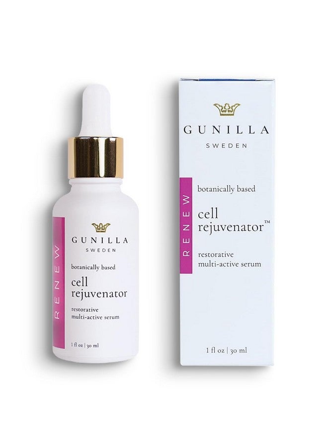 Gunilla Cell Rejuvenator Serum | Antiaging Anti Wrinkle Hydrating Facial Serum For Fine Lines Dark Spots With Organic Aloe Vera Collagen Elastin Keratin Vitamin C Ginseng | 1 Oz