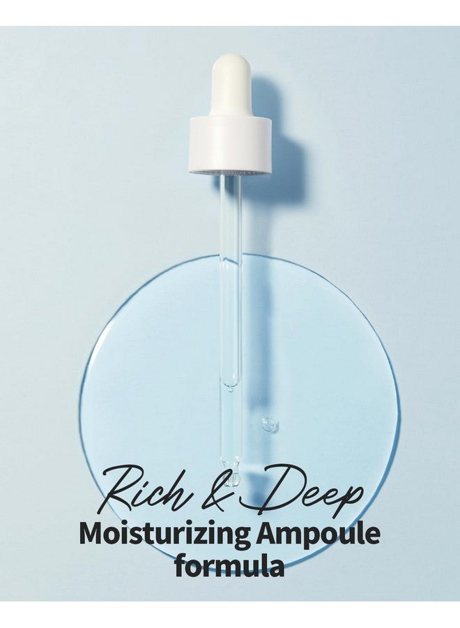 WELLAGE Real Hyaluronic Blue Ampoule 100 100ml (3.38 fl.oz.), Fragrance Free Hyaluronic Acid Ampoule, Hydrating Non Stick y Serum for Sensitive Dry Skin, Remove Impurities, Stable Moisture Absorption