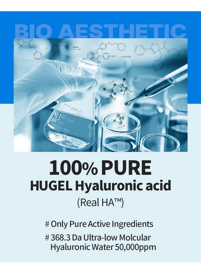 WELLAGE Real Hyaluronic Blue Ampoule 100 100ml (3.38 fl.oz.), Fragrance Free Hyaluronic Acid Ampoule, Hydrating Non Stick y Serum for Sensitive Dry Skin, Remove Impurities, Stable Moisture Absorption