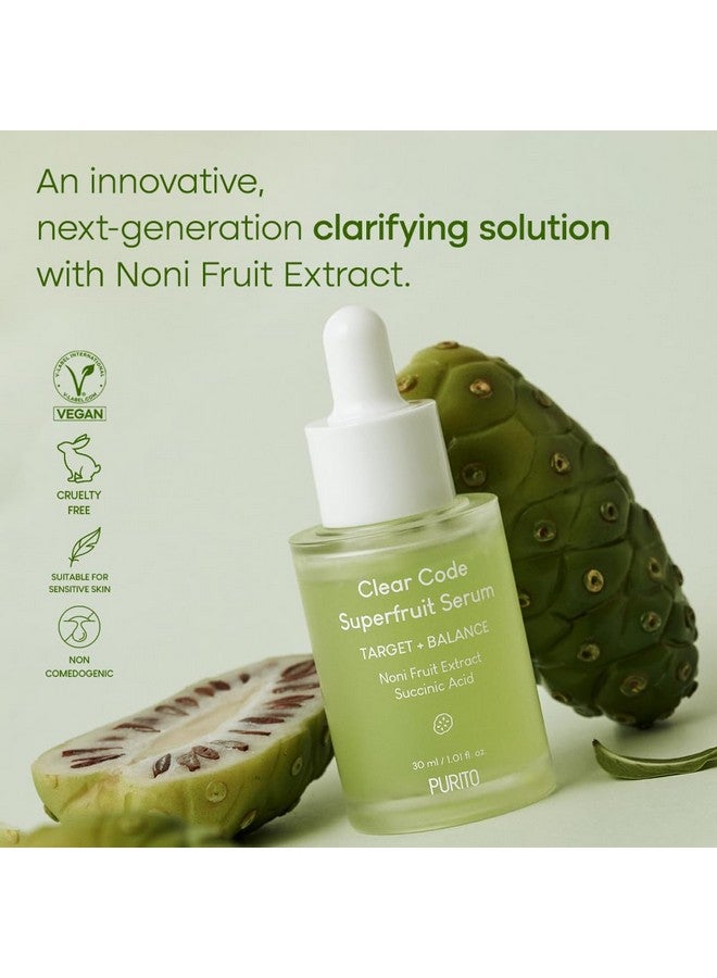 Clear Code Superfruit Serum 30Ml/1.01 Fl.Oz. Nextgeneration Clarifying Solution With Noni Fruit Extract Nonirritating Vegan Crueltyfree Suitable For Sensitive Skin Korean Skincare