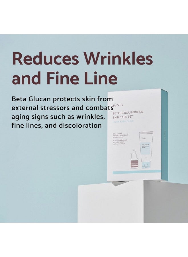 Betaglucan Power Deep Moisture Serum And Facial Cream Kit Intense Hydration Mushroom Yeast Extracts For All Skin Types Cell Regenerating Lifting Natural Ingredients Serum Ampoule Vegan
