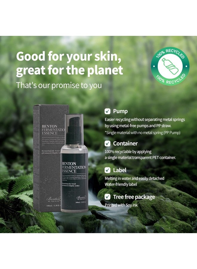 Fermentation Essence Skin Care 3.38 Fl.Oz. Galactomyces & Bifida & Lactobacillus/Collagen Tone Balancing Skin Smoothing Elasticity Korean Clean Beauty Skin Care