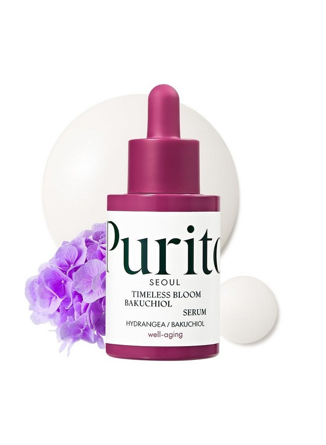 Seoul Timeless Bloom Bakuchiol Serum Korean Jeju Hydrangea For Sensitive Skin Ampoule Fine Line Reduction Anti Aging Facial Serum For Face Kbeauty 30Ml 1Fl.Oz