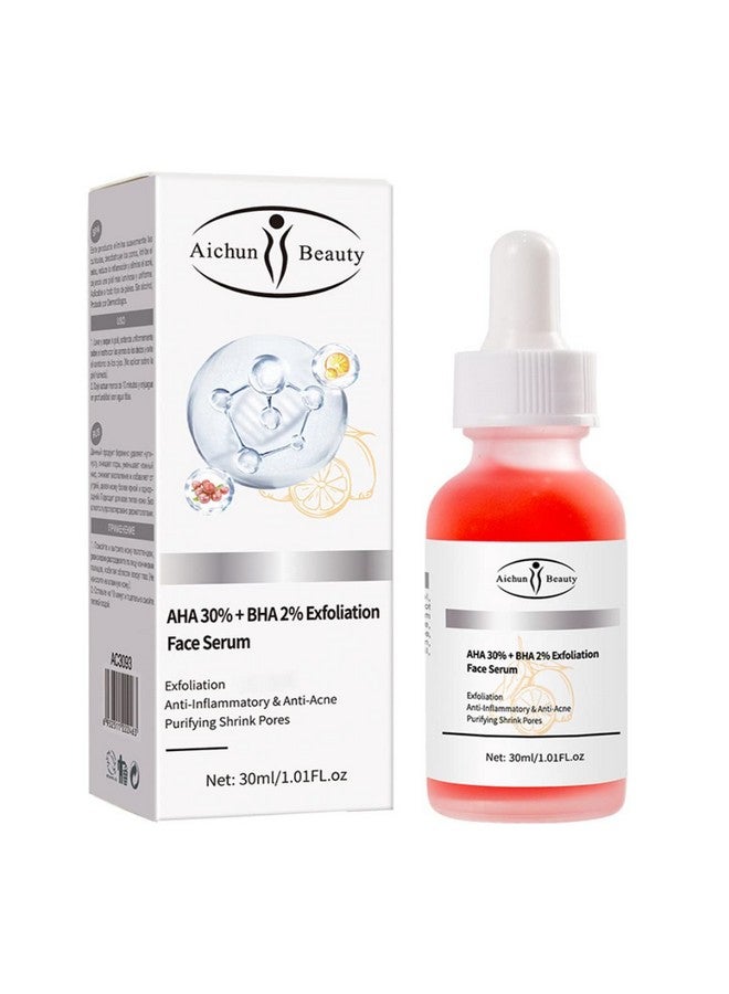 Face Serum Eye Essence Antiwrinkles Antiacne Oilcontrol Antifreckle Refreshing Moisturizing Purifying Shrink Pores 30Ml 1.01Fl.Oz (Aha 30% + Bha 2% Exfoliation Face Serum)