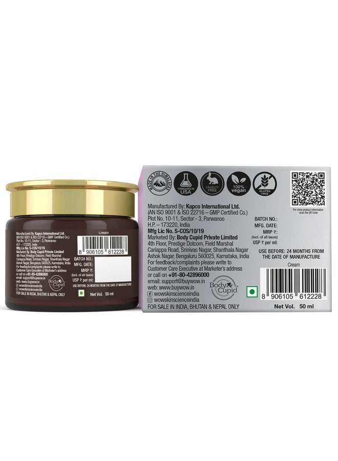 Wow Anti Aging Night Cream No Minerals And No Parabens Infused With Matrixly 3000 Peptide Hyaluronic Acid & Vitamin C 50Ml