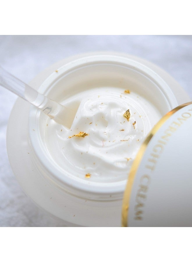 24K Overnight Cream Anti Aging Face Moisturizer For Youthful Skin Shea Butter Night Cream For Morning Glow Retinol Moisturizer To Diffuse Fine Lines