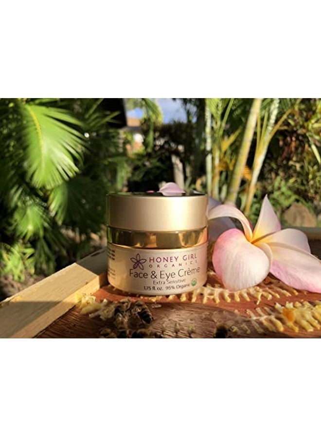 Night Creme Extra Sensitive Honey Based Skin Care For Sensitive Skin Usda Certified Organic Face Moisturizer All In One: Face Eye Neck Cream Made In Hawaii (1.75Oz)