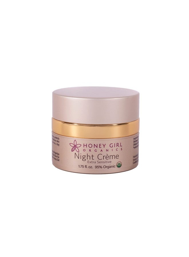 Night Creme Extra Sensitive Honey Based Skin Care For Sensitive Skin Usda Certified Organic Face Moisturizer All In One: Face Eye Neck Cream Made In Hawaii (1.75Oz)