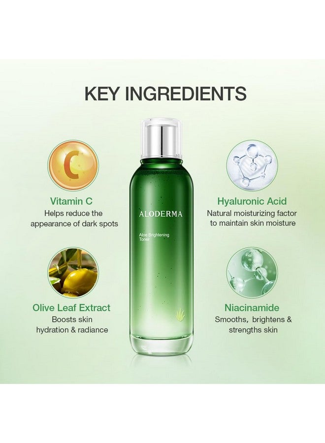 Brightening Face Toner Made With 88% Organic Aloe Vera Natural Aloe Vera Toner For Face With Hyaluronic Acid & Niacinamide, Skinrefining Toner To Brighten Skin, Aloe Skin Toner, 4.2 Oz