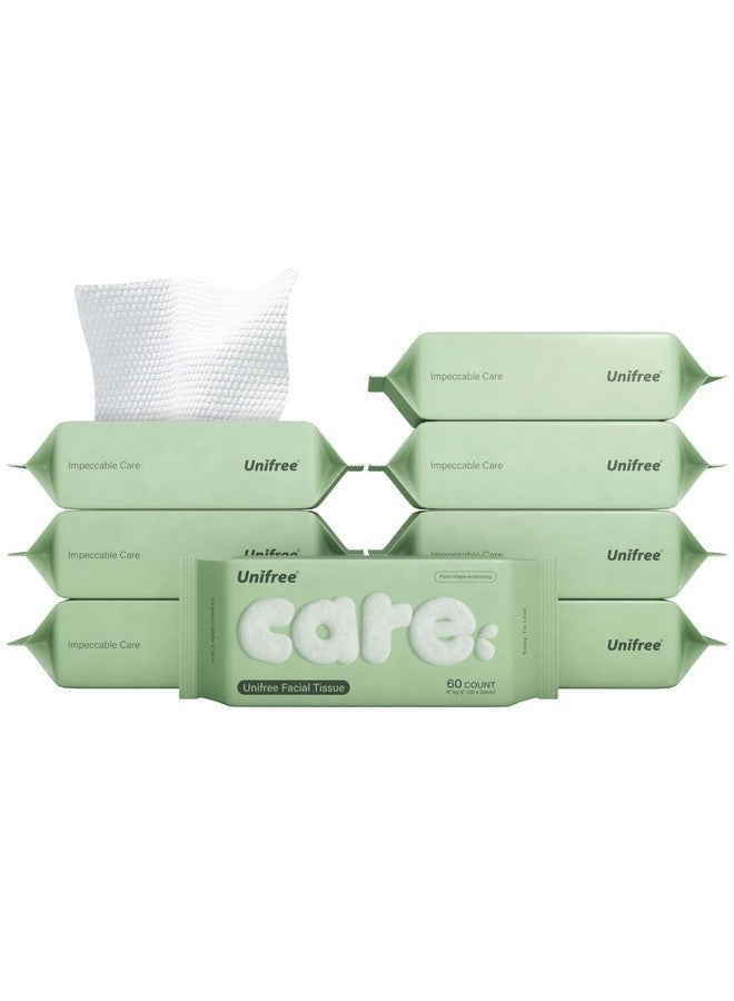 Facial Tissues I Dry Wipes I Makeup Remover 8Pack Value Pack 480 Count