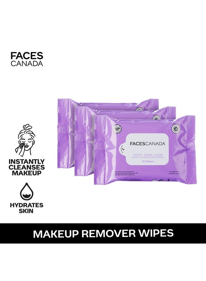 Fresh Clean Glow Makeup Remover Wipes 10N (Pack Of 3) (10 N Pack Of 3)