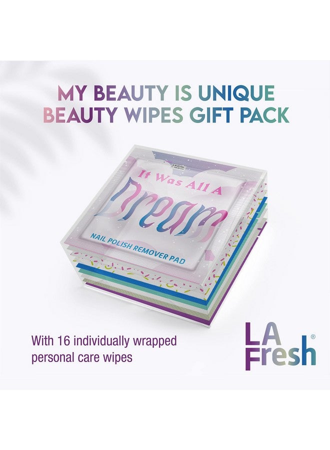 My Beauty Is Unique Beauty Wipes Gift Pack Contains 16 Individually Wrapped Wet Wipes Variety For Personal Care And Travel Essentials