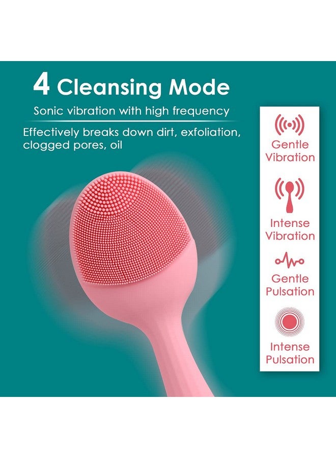 Cm2109 Sonic Facial Cleansing Massager, Smart Facial Cleansing Device With Silicone Brush & Antiaging Massager Waterproof Sonic Glow Vibration Technology Lift, Firm, And Tone Skin On Face And Body.