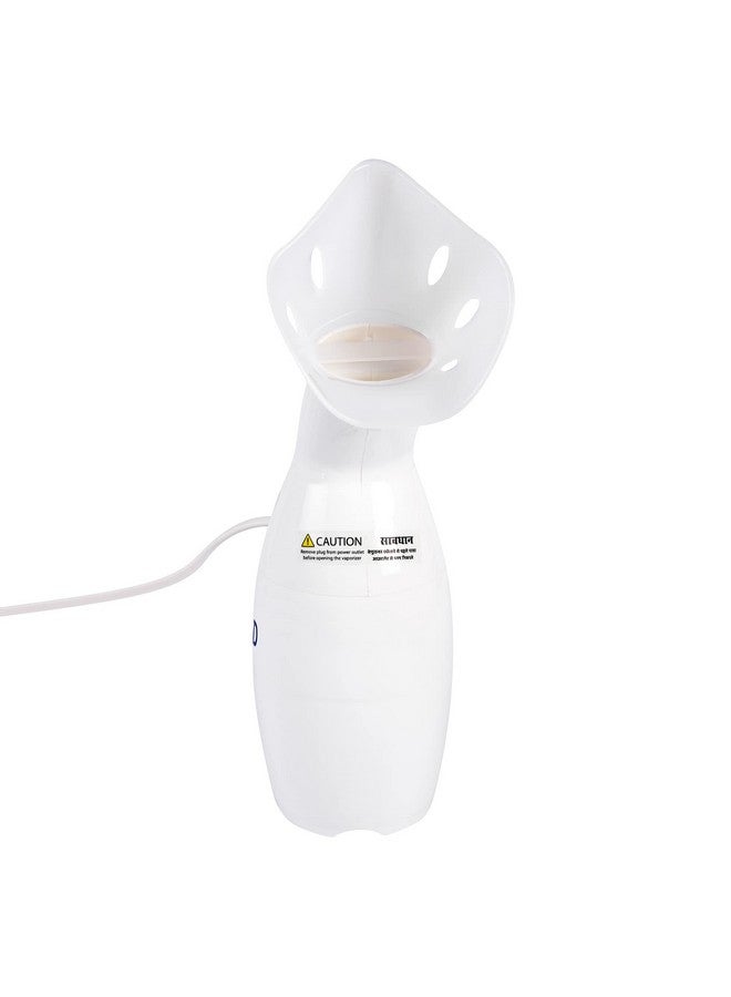 Steamer Home Spa Face White Vaporizer Includes Flexible Universal Mask For The Mouth And Nose Warm Steam Treatment Nebulization Of Liquids With 1 Years Warranty