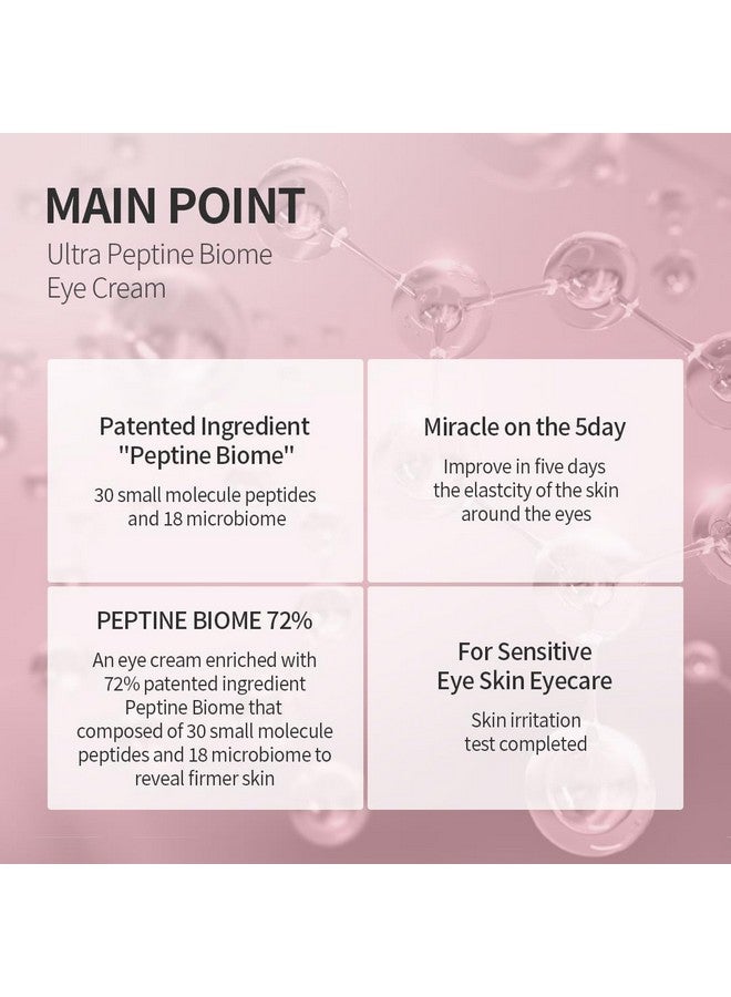 Ultra Peptine Biome Eye Cream 30Ml Wrinkles Anti Aging Dark Circles Peptine Biome 72% Hydrating Eye Cream