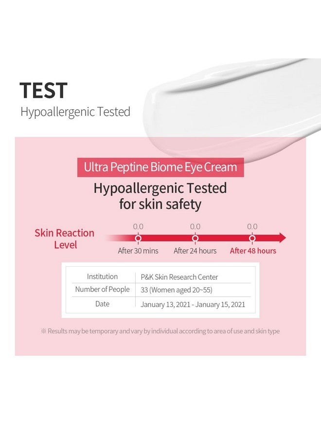 Ultra Peptine Biome Eye Cream 30Ml Wrinkles Anti Aging Dark Circles Peptine Biome 72% Hydrating Eye Cream