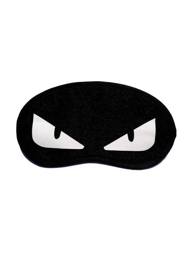 Red Ribbon White Eye Cartoon Face Sleeping Eye Mask (Pack Of 2)