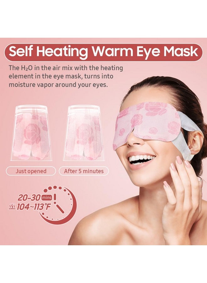 Steam Eye Mask, Heated Eye Mask Warm Compress For Eyes, Disposable Self Heating Moist Heat Eye Masks, Sleep Mask For For Home Office Travel, Stocking Stuffers (Rose, 10 Packs)