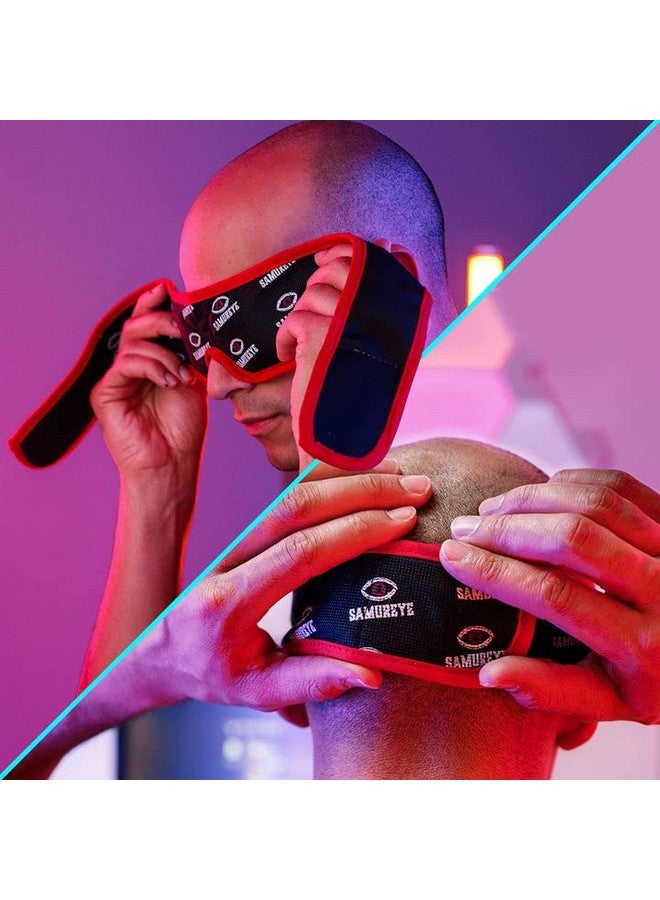 Samureye Gaming Enhancement Mask L Microwaveable Moist Heat Mask L Improve Gaming Performance L Faster Reaction Times L Rejuvenates And Refreshes Eyes L Comfortable Adjustable And Hand Washable