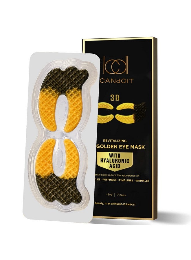 Icandoit 24K Gold Eye Mask For Dark Circles&Puffinessantiagingantiwrinkle With Hyaluronic Acid And Collageneye Zone Care Eye Patches For All Skin Typesbest Gift Idea For Women&Men7Pairs