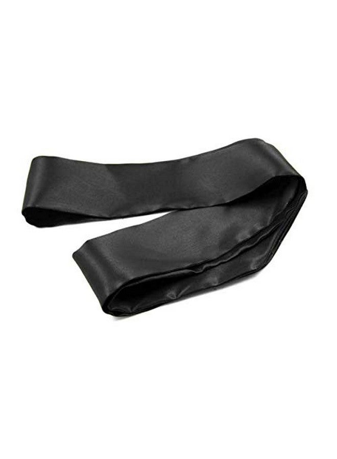 150Cm/59 Black Soft And Comfortable Sleeping Mask Silky Satin Eye Mask Blindfold