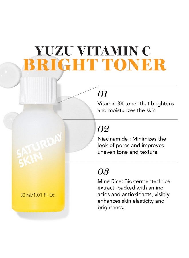 3Piece Skin Care Set Yuzu Vitamin C Sleep Mask Yuzu Vitamin C Bright Toner And Eye Cream Overnight Facial Masks Korean Beauty Best Vitamin C Skincare Set