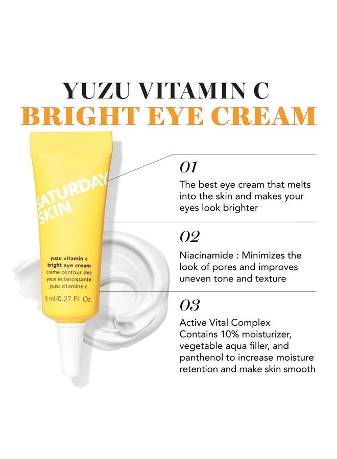 3Piece Skin Care Set Yuzu Vitamin C Sleep Mask Yuzu Vitamin C Bright Toner And Eye Cream Overnight Facial Masks Korean Beauty Best Vitamin C Skincare Set