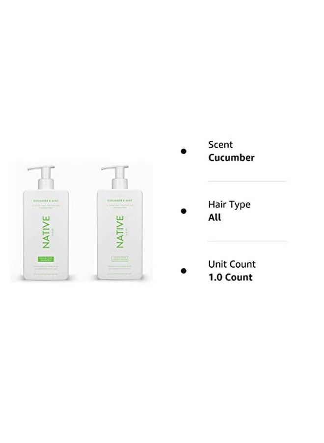 Shampoo And Conditioner Set Sulfate Free Paraben Free Dye Free With Naturally Derived Clean Ingredients 16.5 Oz (Cucumber & Mint Volumizing)