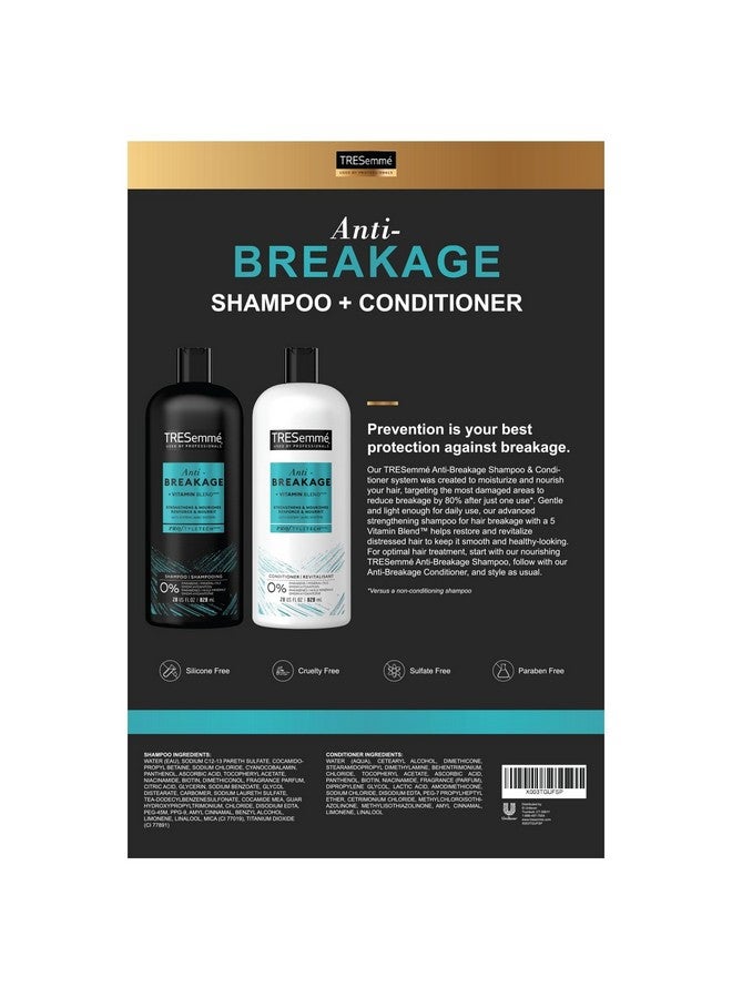 Anti Breakage Shampoo And Conditioner Set Promotes Healthy Hair Growth Reduces Dry Hair Breakage Up To 80%* Vitamin E Vitamin B12 And Gelatin 28 Fl Oz Each. Premium Packaging Gift Set