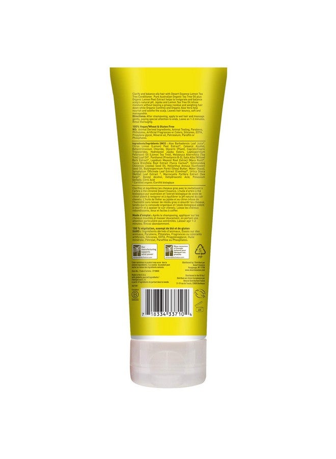 Lemon Tea Tree Shampoo & Conditioner Bundle 8 Fl Ounce Clarifying For Oily Hair Essential Oils Strengthen & Protect Hair Effective Cleansing