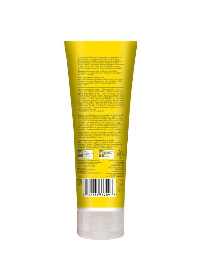 Lemon Tea Tree Shampoo & Conditioner Bundle 8 Fl Ounce Clarifying For Oily Hair Essential Oils Strengthen & Protect Hair Effective Cleansing