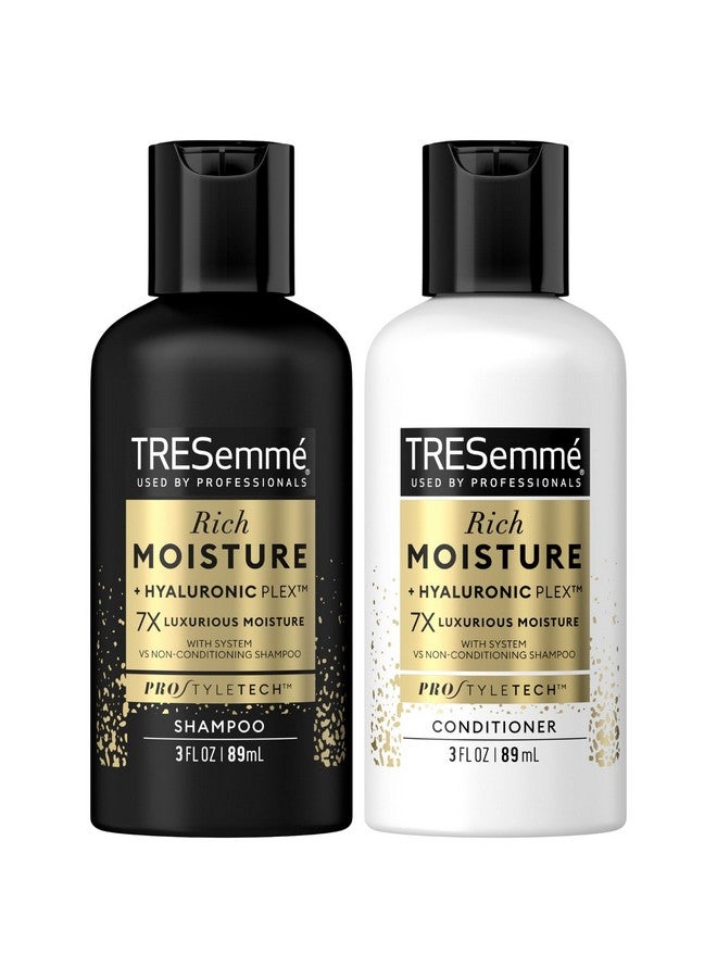 Shampoo & Conditioner Sulfatefree Travel Size Moisture Rich Hair Treatment For Dry Damaged Hair Mini Shampoo & Conditioner For Hair Repair Scented 3 Oz Ea (2 Piece Set)