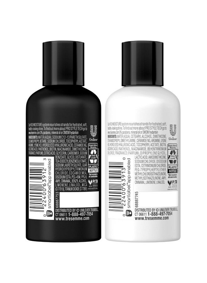 Shampoo & Conditioner Sulfatefree Travel Size Moisture Rich Hair Treatment For Dry Damaged Hair Mini Shampoo & Conditioner For Hair Repair Scented 3 Oz Ea (2 Piece Set)