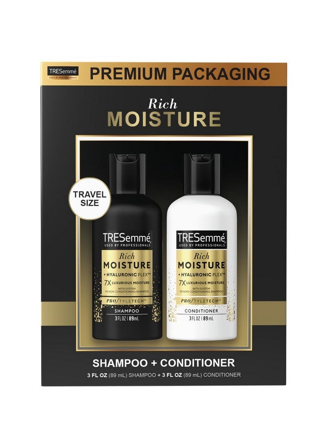 Shampoo & Conditioner Sulfatefree Travel Size Moisture Rich Hair Treatment For Dry Damaged Hair Mini Shampoo & Conditioner For Hair Repair Scented 3 Oz Ea (2 Piece Set)