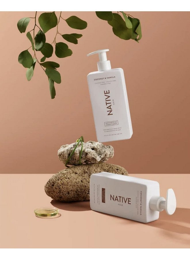Shampoo And Conditioner Set Sulfate Free Paraben Free Dye Free With Naturally Derived Clean Ingredients 16.5 Oz (Coconut & Vanilla Moisturizing) 2 1.3 Ounces