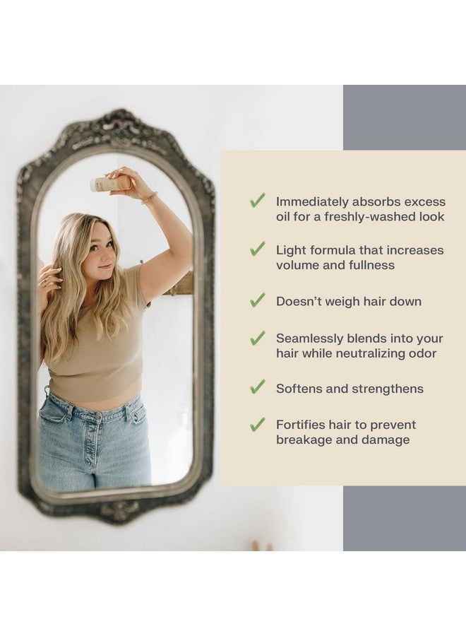 Dry Shampoo Non Aerosol Volumizing Powder For Oil Natural Organic Ingredients For Brown And Black Hair Talcfree Formula With Rosemary Oil And Biotin (Dark Hair 2.6 Oz)