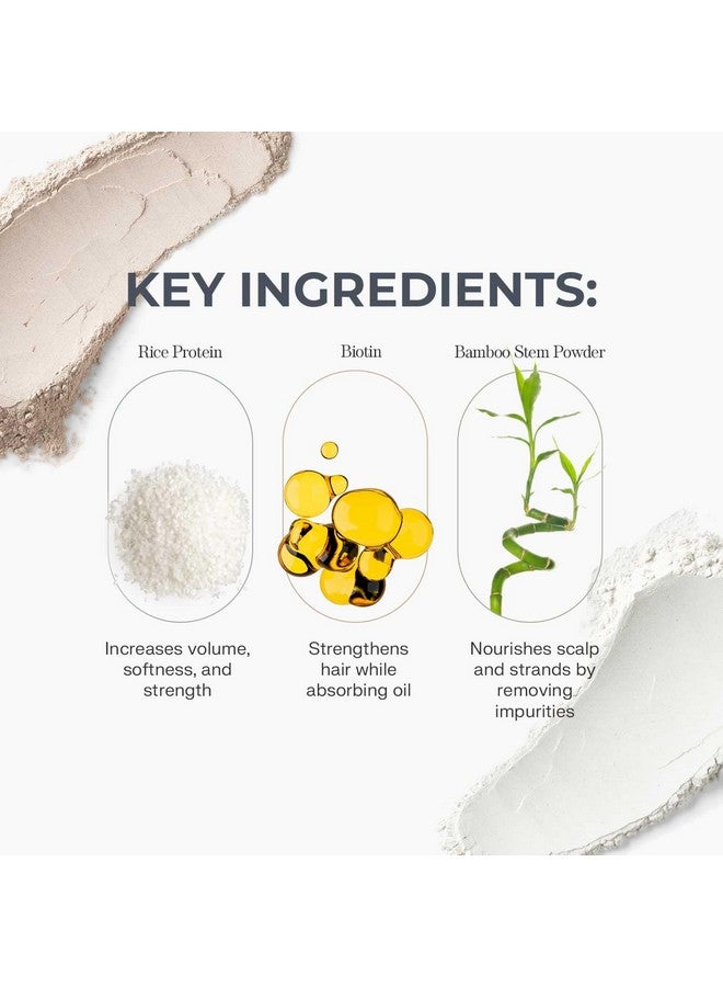 Dry Shampoo Non Aerosol Volumizing Powder For Oil Natural Organic Ingredients For Brown And Black Hair Talcfree Formula With Rosemary Oil And Biotin (Dark Hair 2.6 Oz)