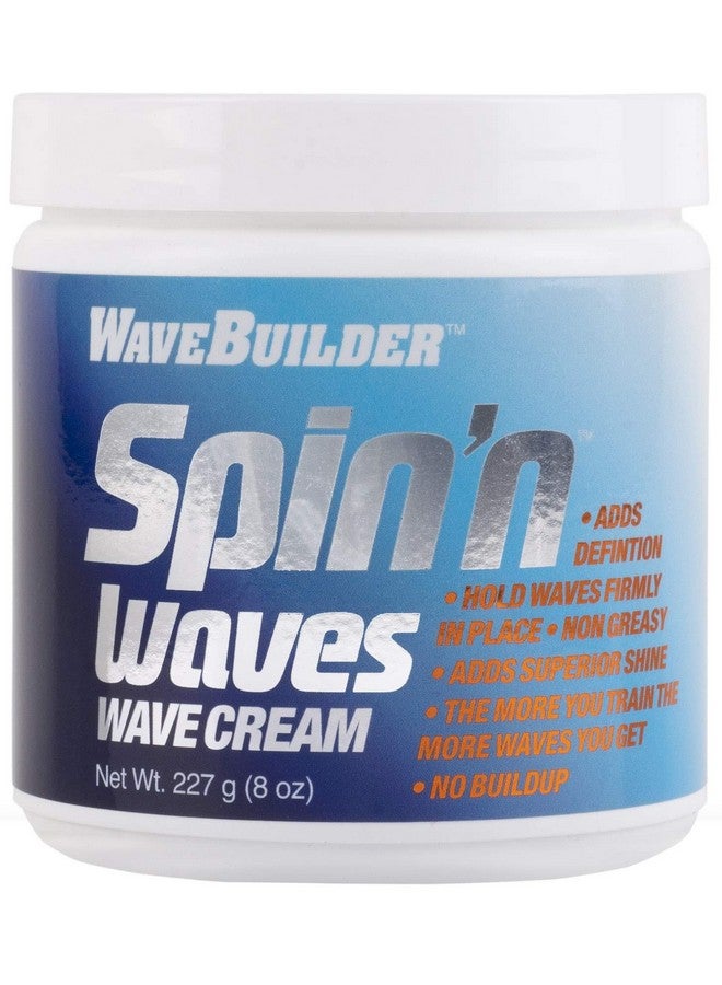 Spin'N Waves Wave Cream Non Greasy Adds Superior Shine On Hair 8 Oz
