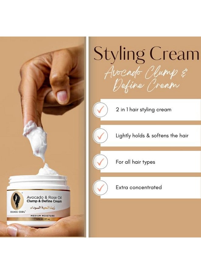 Avocado & Rose Oil Clump & Define Cream For Curly Frizzy Hair