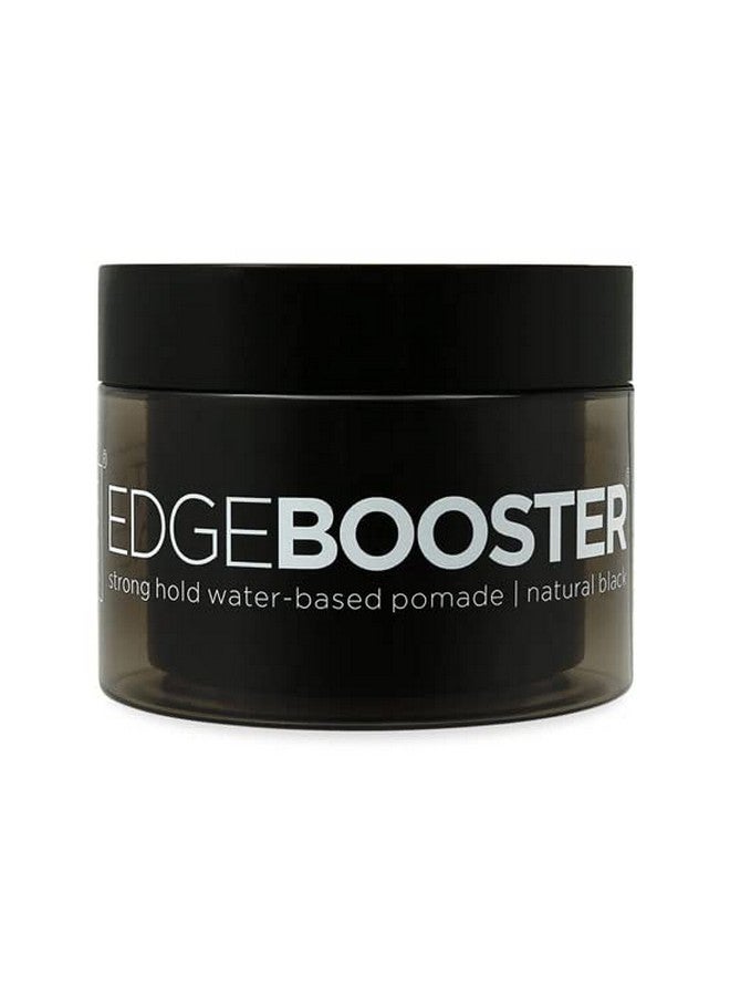 Edge Booster Hideout Waterbased Pomade 3.38 Oz Darkens Gray Hair With Strong Hold And High Shine (Natural Black)