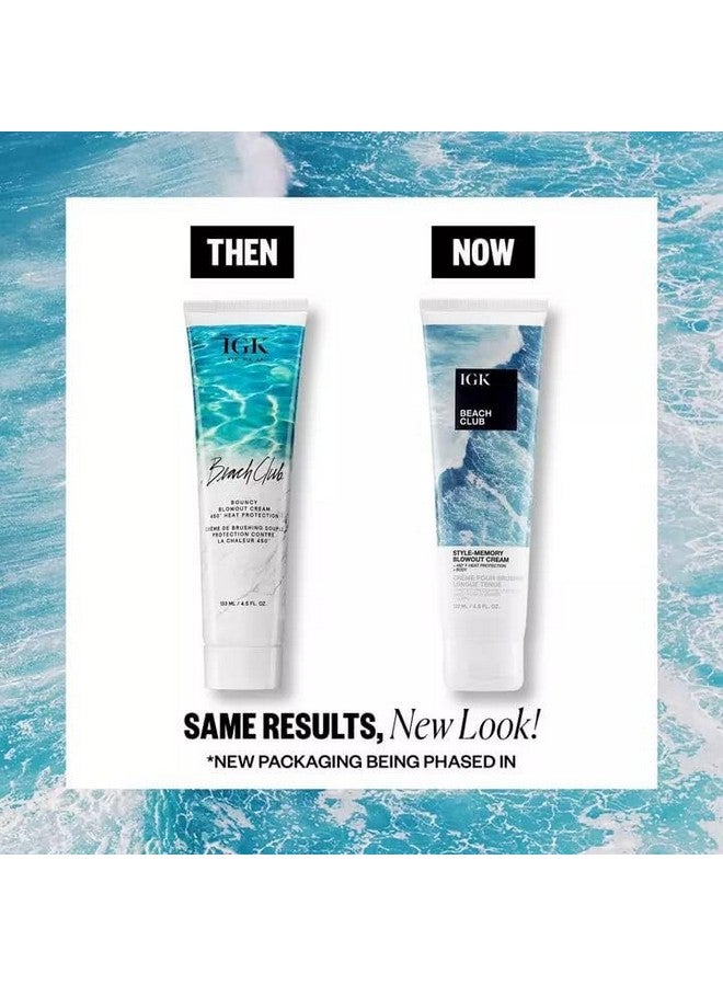 Beach Club Stylememory Blowout Cream Volume + Bounce + Heat Protectant Vegan + Cruelty Free 4.5 Oz