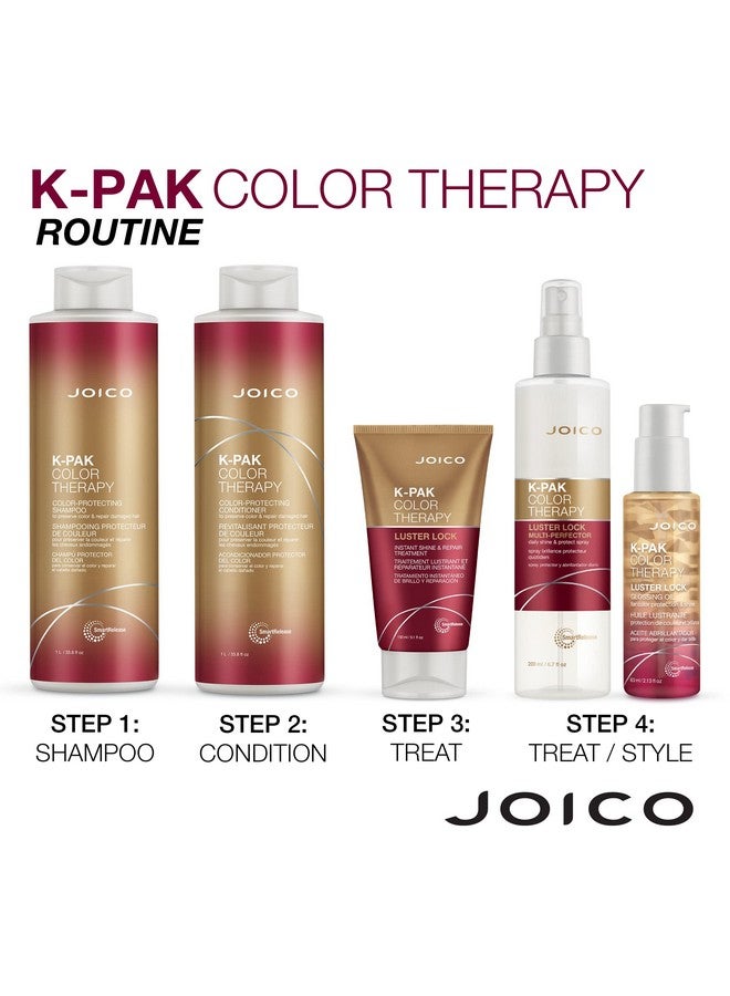 Kpak Color Therapy Luster Lock Multiperfector Daily Shine & Protect Sprayfor Colortreated Hairinstantly Detanglecontrol Frizzboost Shinewith African Maketti & Argan Oil1.7 Fl Oz