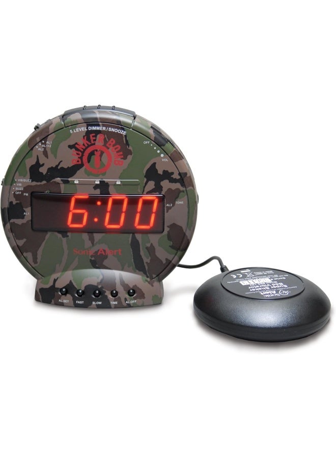 Sonic Alert Extra Loud Bunker Bomb Alarm Clock With Super Shaker - Sbc575Ss