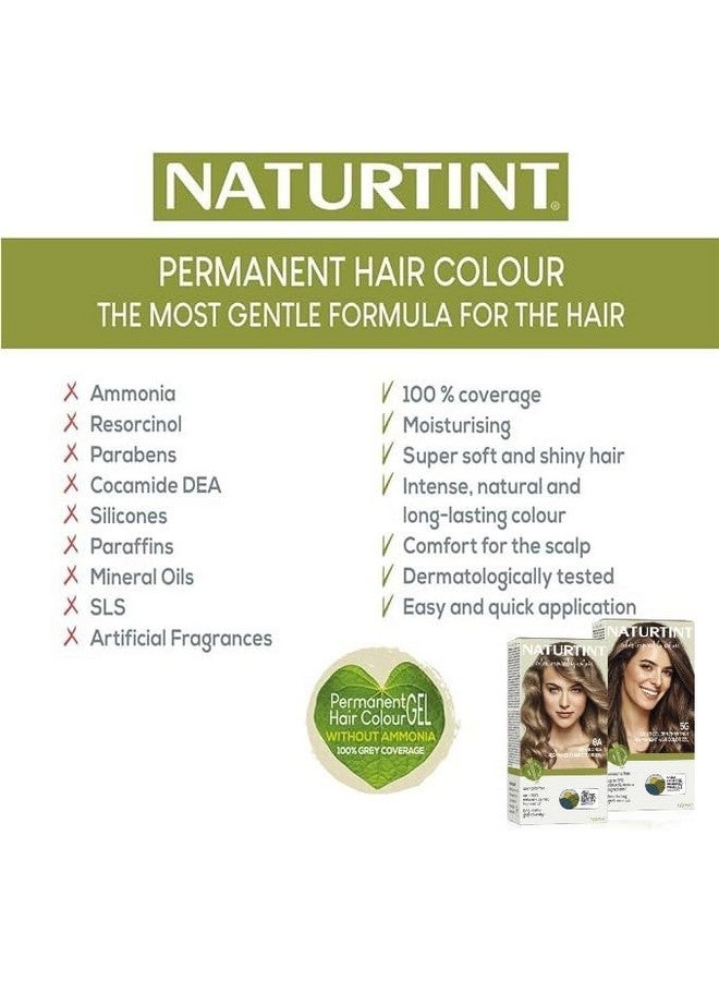 Permanent Hair Color | Ammonia Free Hair Colour Gel | 92% Natural Ingredients | Usda Certified Biobased | 100% Grey Coverage Long Lasting Hair Colour Vegan 170 Ml 1N Ebony Black