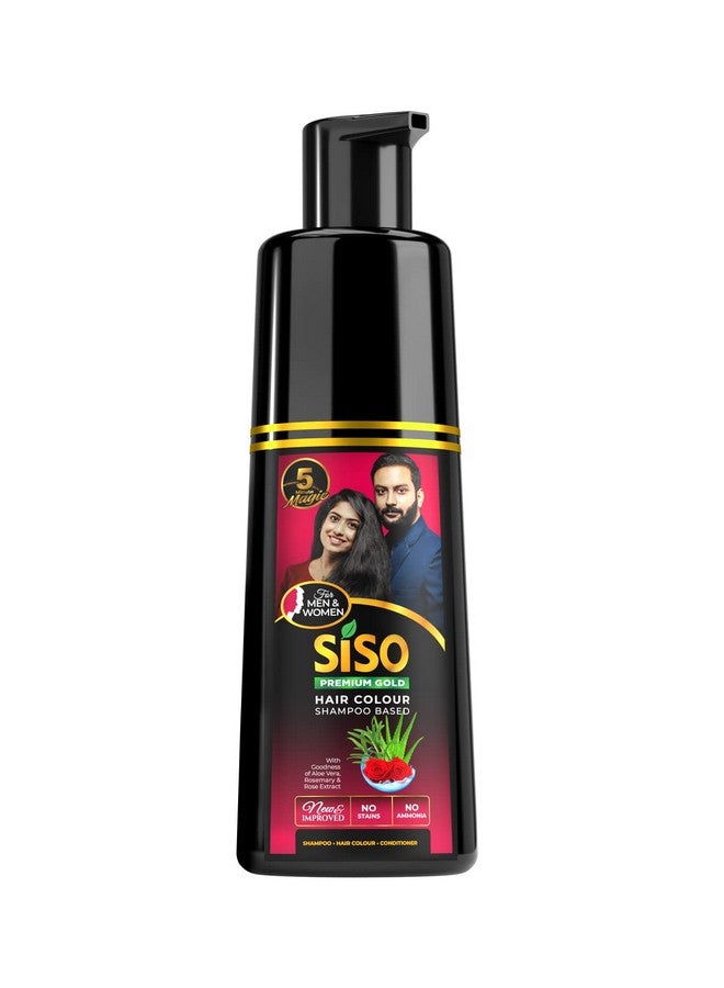 Permanent Hair Color Shampoo Pump Pack Natural Black 180Ml | No Skin Stain No Ammonia No Parabens